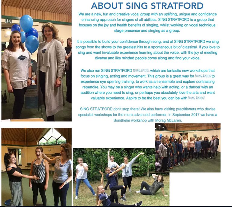 News - Rosconn Group supports Sing Stratford - Sondheim in September - Sunday, 17th